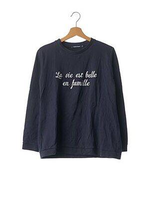 Hanorac broderie mâneci lungi albastru ÉMOI ÉMOI femeie