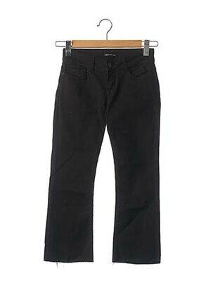 Pantalon 7/8 închidere cu fermoar sub clapetă cu nasturi talie joasă negru CIMARRON femeie