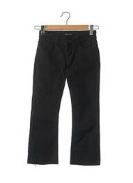 Pantalon 7/8 închidere cu fermoar sub clapetă cu nasturi talie joasă negru CIMARRON femeie
