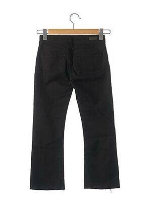 Pantalon 7/8 închidere cu fermoar sub clapetă cu nasturi talie joasă negru CIMARRON femeie