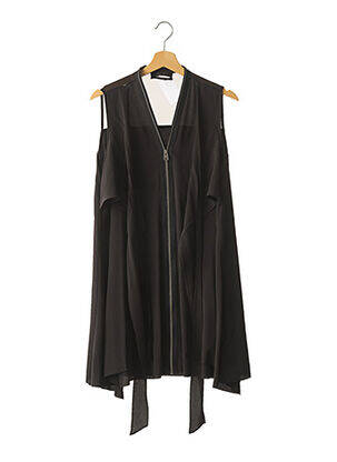 Rochie midi croială fluidă fără mâneci negru ALLSAINTS femeie