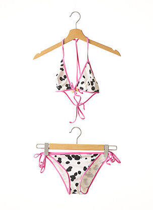 Costum de baie din două piese elasticitate top triunghiuri alb MOSCHINO femeie