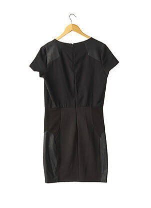 Rochie midi închidere cu fermoar la spate mâneci scurte negru SUPERTRASH femeie