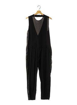 Salopetă-pantalon țesătură crep negru 8PM femeie
