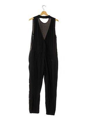 Salopetă-pantalon țesătură crep negru 8PM femeie