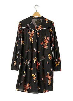 Rochie midi imprimeu floral mâneci lungi negru 8PM femeie
