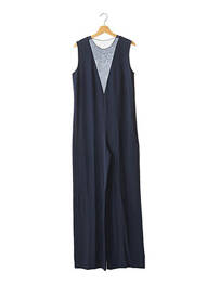 Salopetă-pantalon țesătură crep albastru JOSEPH femme