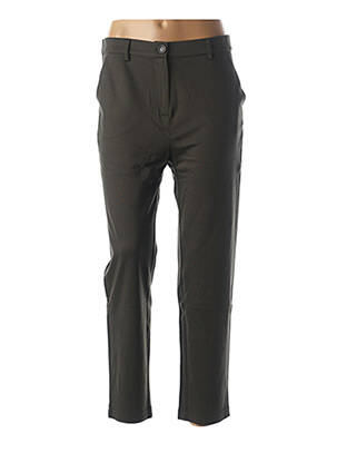 Pantalon slim verde BLANC BOHEME femeie