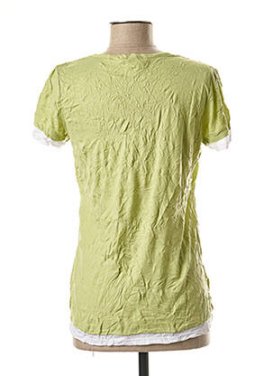 Tricou croială dreaptă mâneci scurte verde LINEA TESINI femeie