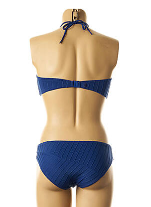 Costum de baie din două piese elasticitate top sutien modelat albastru LOU femeie