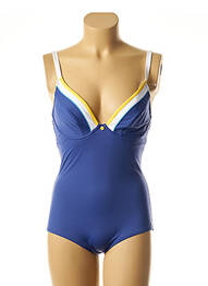 Costum de baie dintr-o singură piesă efect material satinat albastru BESTFORM femme