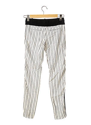 Pantalon drept închidere cu fermoar sub clapetă cu cârlig mărime normală alb MAJE femeie