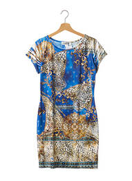 Rochie scurtă mâneci scurte mâneci scurte albastru ATELIER PROVOCATEUR FOR BOHOCHIC femeie