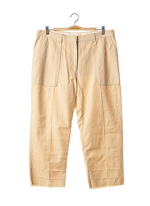Pantalon trei sferturi croială dreaptă talie joasă bej CELINE femeie