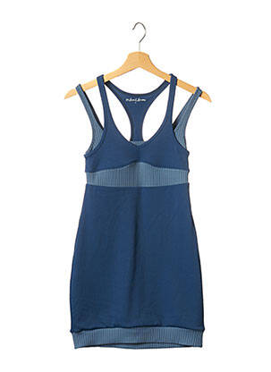 Rochie scurtă guler rotund albastru FOR LOVE & LEMONS femeie