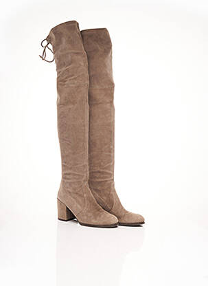 Cizme toc de 7 la 9 cm bej STUART WEITZMAN femeie