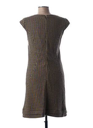 Rochie midi închidere cu fermoar la spate mâneci scurte bej TEENFLO femeie
