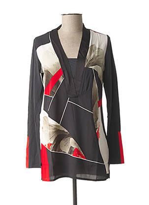 Tunică mâneci lungi gri MISS CAPTAIN femeie