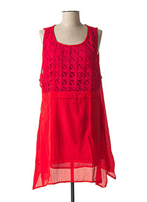 Rochie midi fără mâneci fără mâneci roșu VIRGINIE & MOI femeie