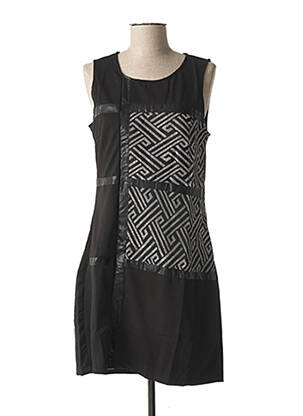 Rochie scurtă fără mâneci fără mâneci negru L33 femeie