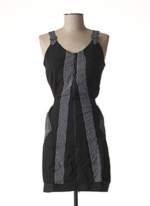 Rochie midi guler rotund negru L33 femeie