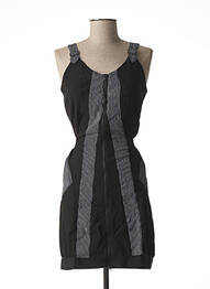 Rochie midi guler rotund negru L33 femme