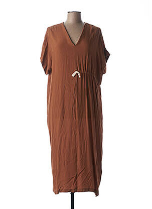 Rochie midi croială fluidă maro HUMILITY femeie