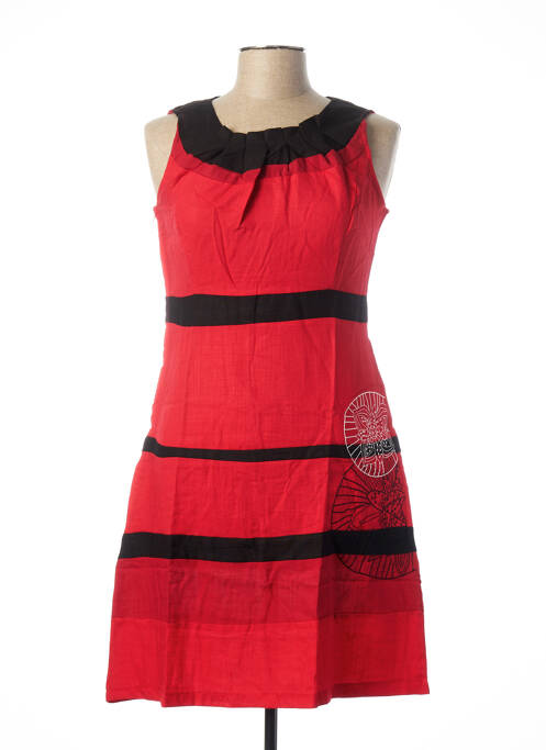 Rochie midi roșu L33 femeie