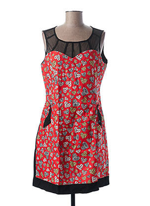 Rochie scurtă fără mâneci fără mâneci roșu L33 femeie