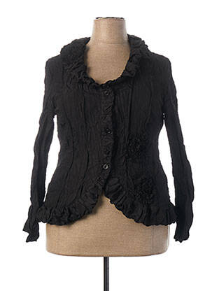 Jachete casual guler rotund negru L33 femeie