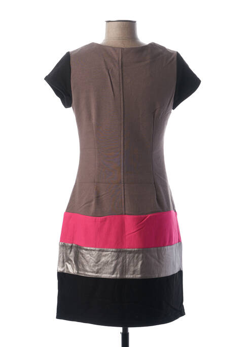 Rochie scurtă maro MISS CAPTAIN femeie