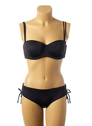 Costum de baie din două piese elasticitate top sutien modelat negru BELCOR femeie