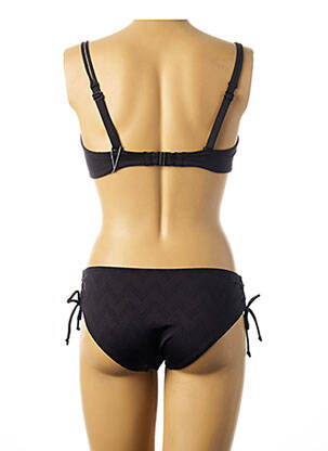 Costum de baie din două piese elasticitate top sutien modelat negru BELCOR femeie