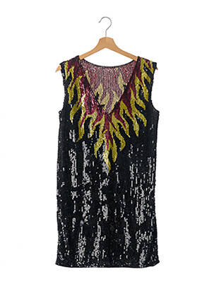 Rochie scurtă fără mâneci fără mâneci negru SANS MARQUE femeie