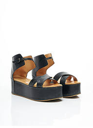 Sandale/pantofi decupați material neted toc de 7 la 9 cm negru MAISON MARTIN MARGIELA femeie