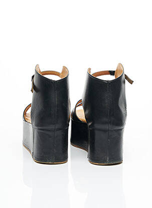 Sandale/pantofi decupați material neted toc de 7 la 9 cm negru MAISON MARTIN MARGIELA femeie
