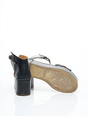 Sandale/pantofi decupați material neted toc de 7 la 9 cm negru MAISON MARTIN MARGIELA femeie