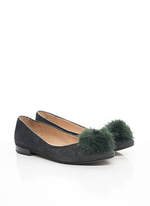 Balerine material neted toc plat până la 3 cm verde CLEO B femeie