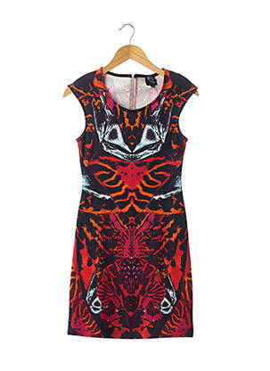 Rochie scurtă fără mâneci fără mâneci portocalie ALEXANDER MCQUEEN femeie
