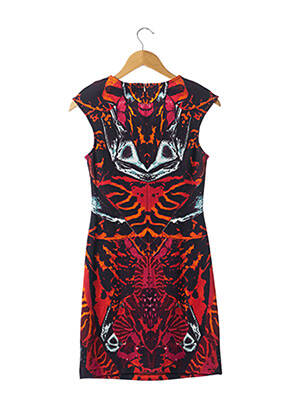 Rochie scurtă fără mâneci fără mâneci portocalie ALEXANDER MCQUEEN femeie