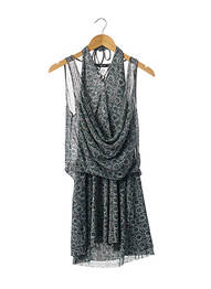 Rochie midi imprimeu fantezie fără mâneci verde LIU JO femme