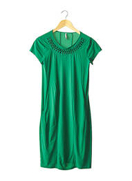 Rochie midi mâneci scurte mâneci scurte verde INDIES femme