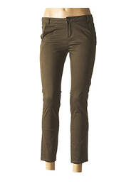 Pantalon 7/8 croială chino talie joasă verde ZAPA femeie
