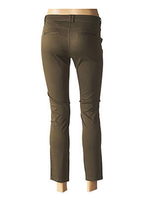 Pantalon 7/8 croială chino talie joasă verde ZAPA femeie