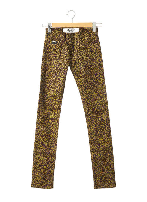 Pantalon slim galben APRIL 77 femeie