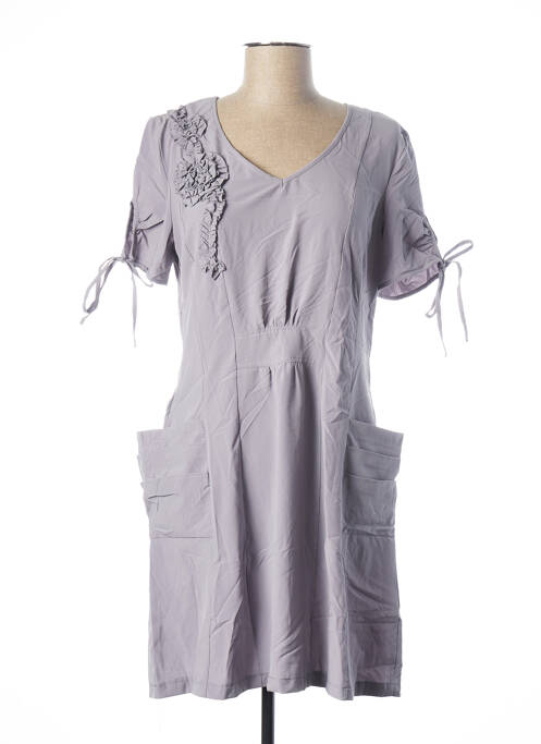 Rochie midi gri GLAMZ femeie