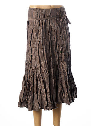 Fustă midi maro FRANSTYLE femeie