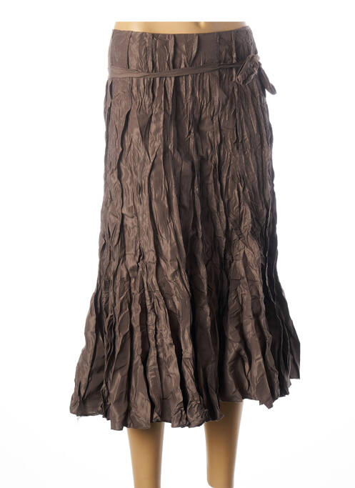 Fustă midi maro FRANSTYLE femeie