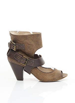 Botine/ghete toc de 7 la 9 cm maro SAN MARINA femeie
