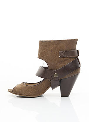 Botine/ghete toc de 7 la 9 cm maro SAN MARINA femeie